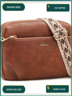Vegan Leather Crossbody Bag Anti Theft RFID Women's Purse